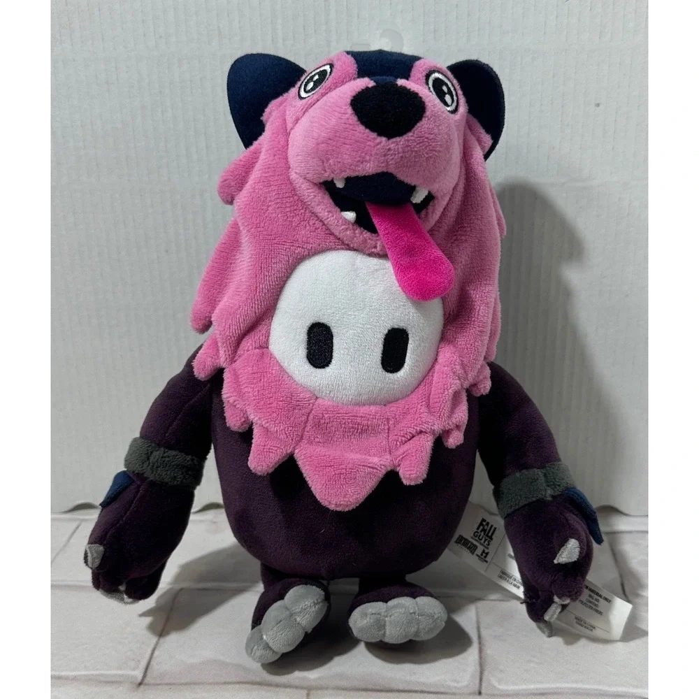 Fall Guys Ultimate Knockout Pink Wolf Bean Plush‎ Moose Toys 2021 Purple 8 inch